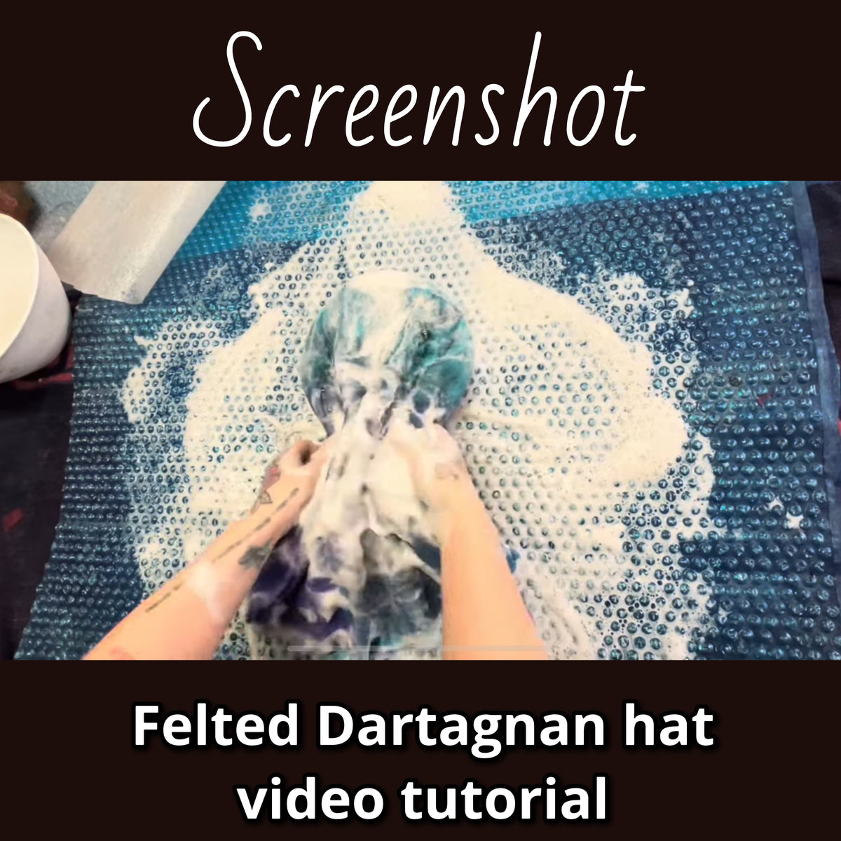 How to felt a Dartagnan hat (large brim) video tutorial 2h50