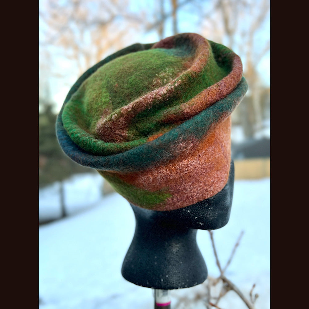 Felted top hat 23” 1/2 medium