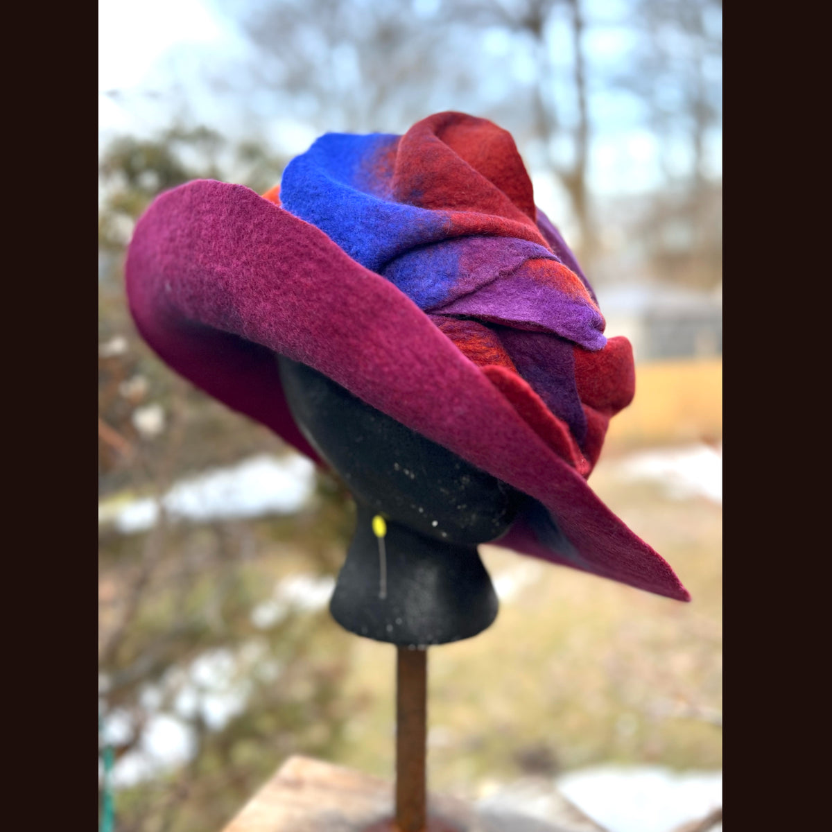 Felted hat with 24” large