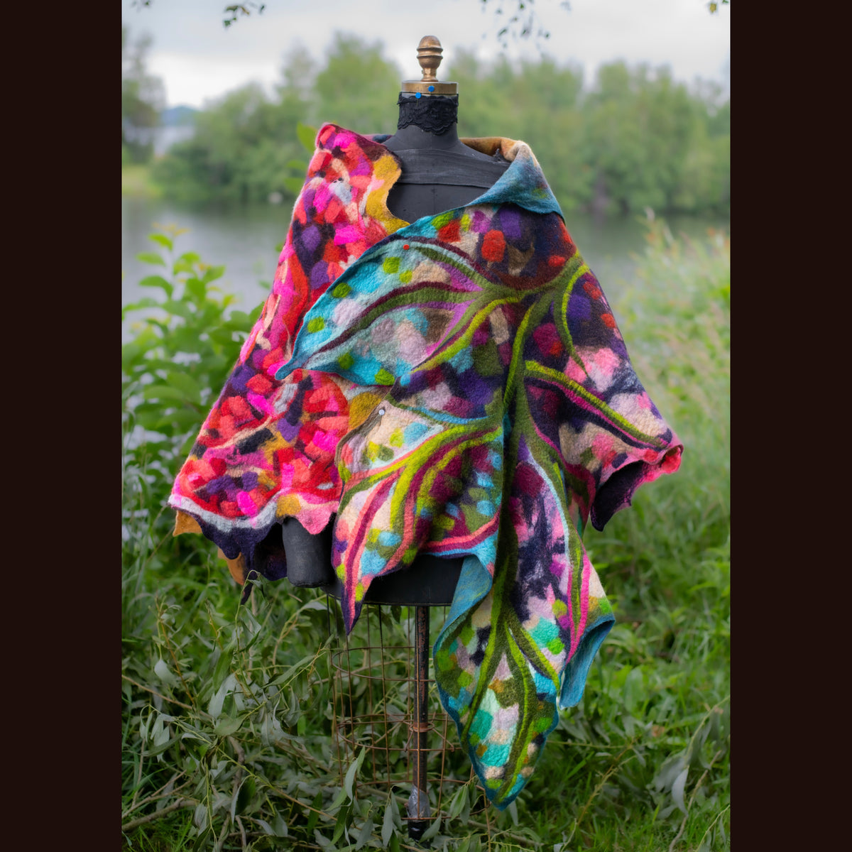 Felted Shawl 80” X 36”