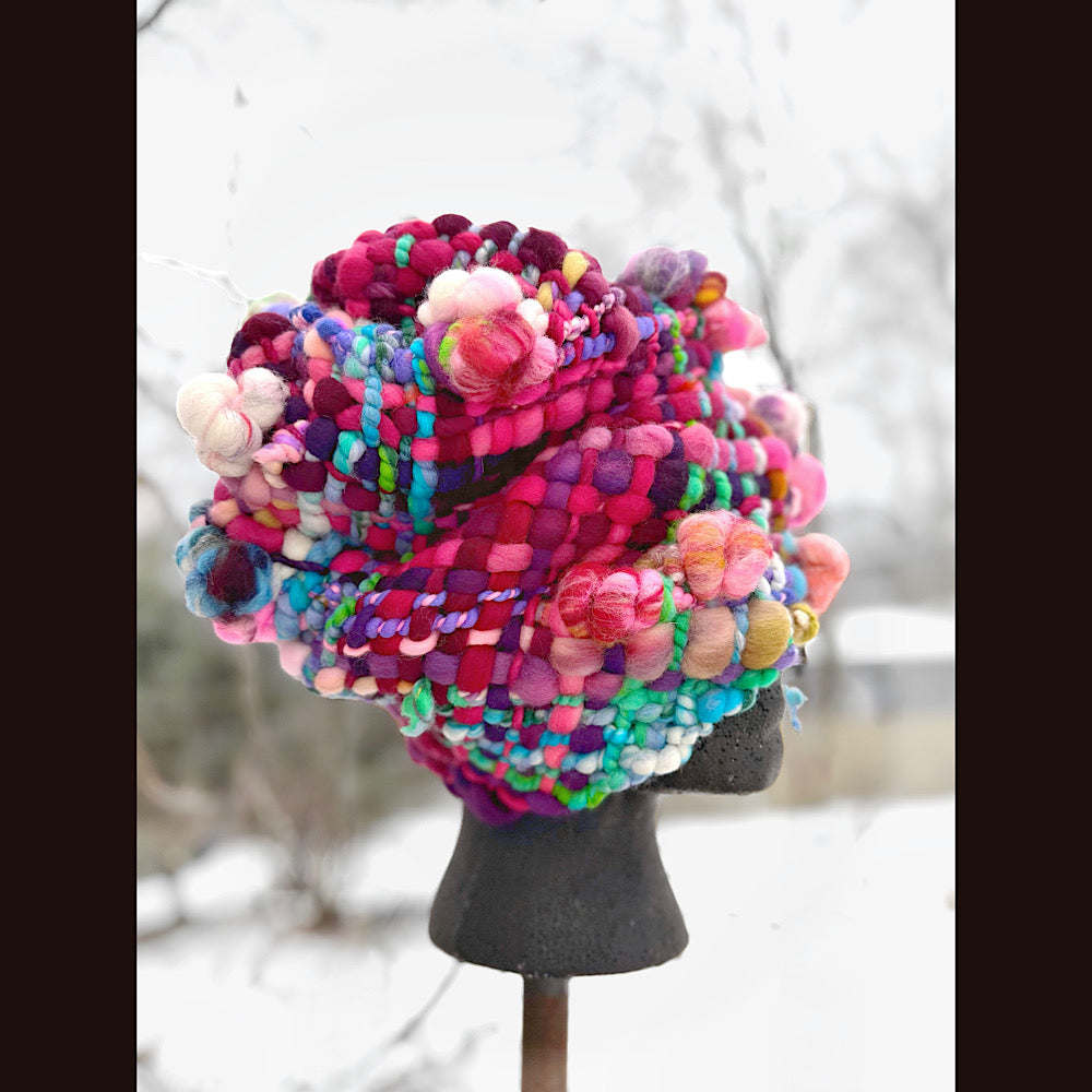 Handmade wool Woven hat 23” medium