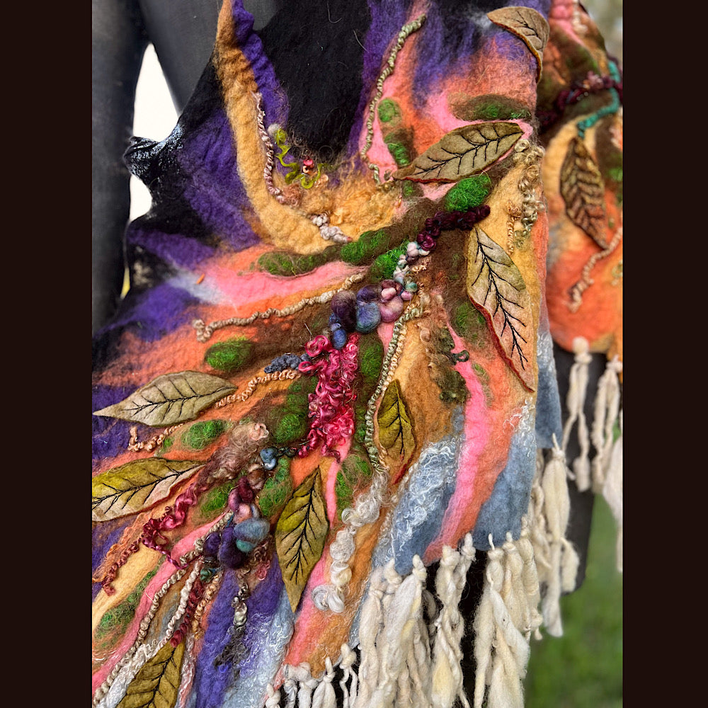 Felted Shawl 86” X 29”