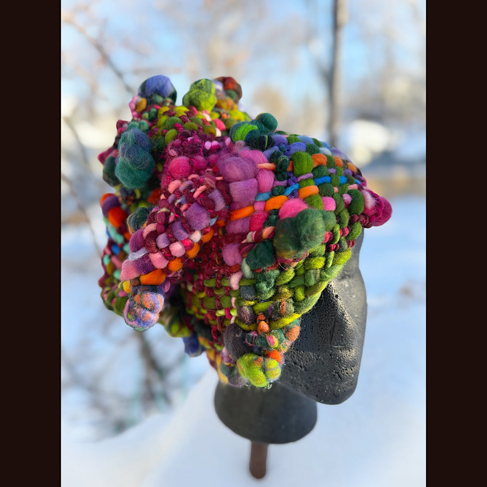 Handmade wool Woven hat 23” medium