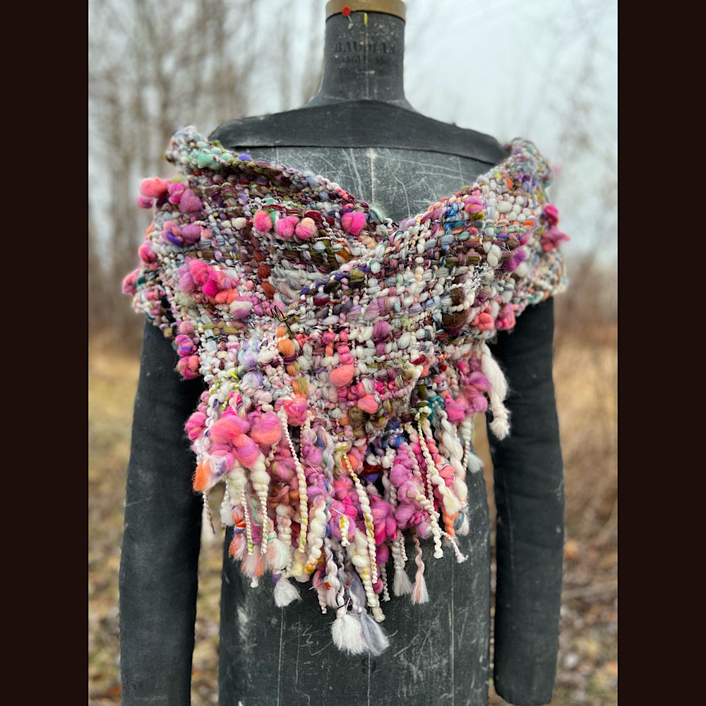 Spring Woven scarf 67” X 11”