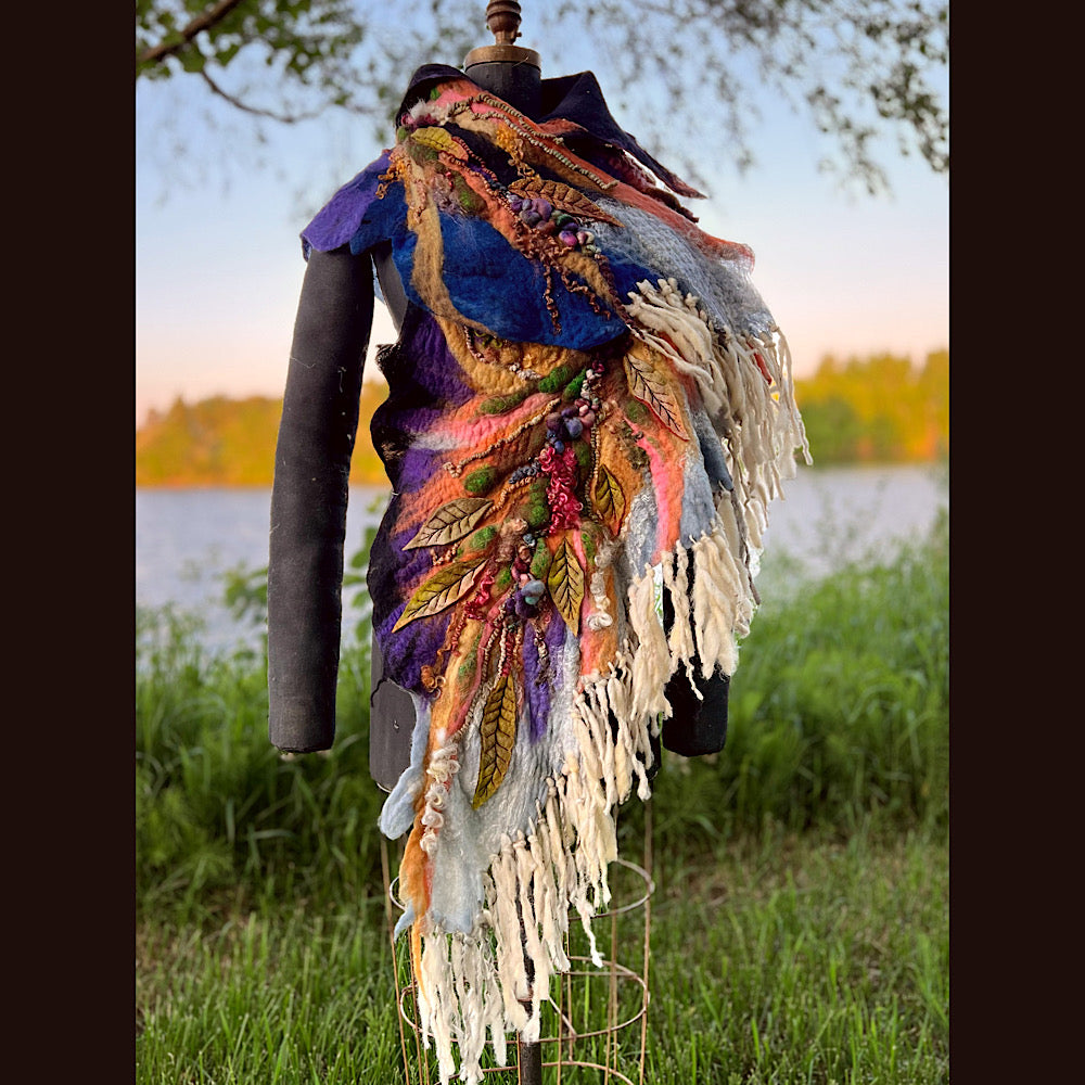 Felted Shawl 86” X 29”