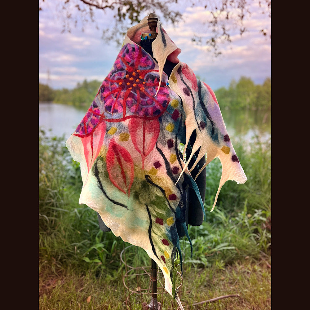 Felted Shawl 92” X 21”