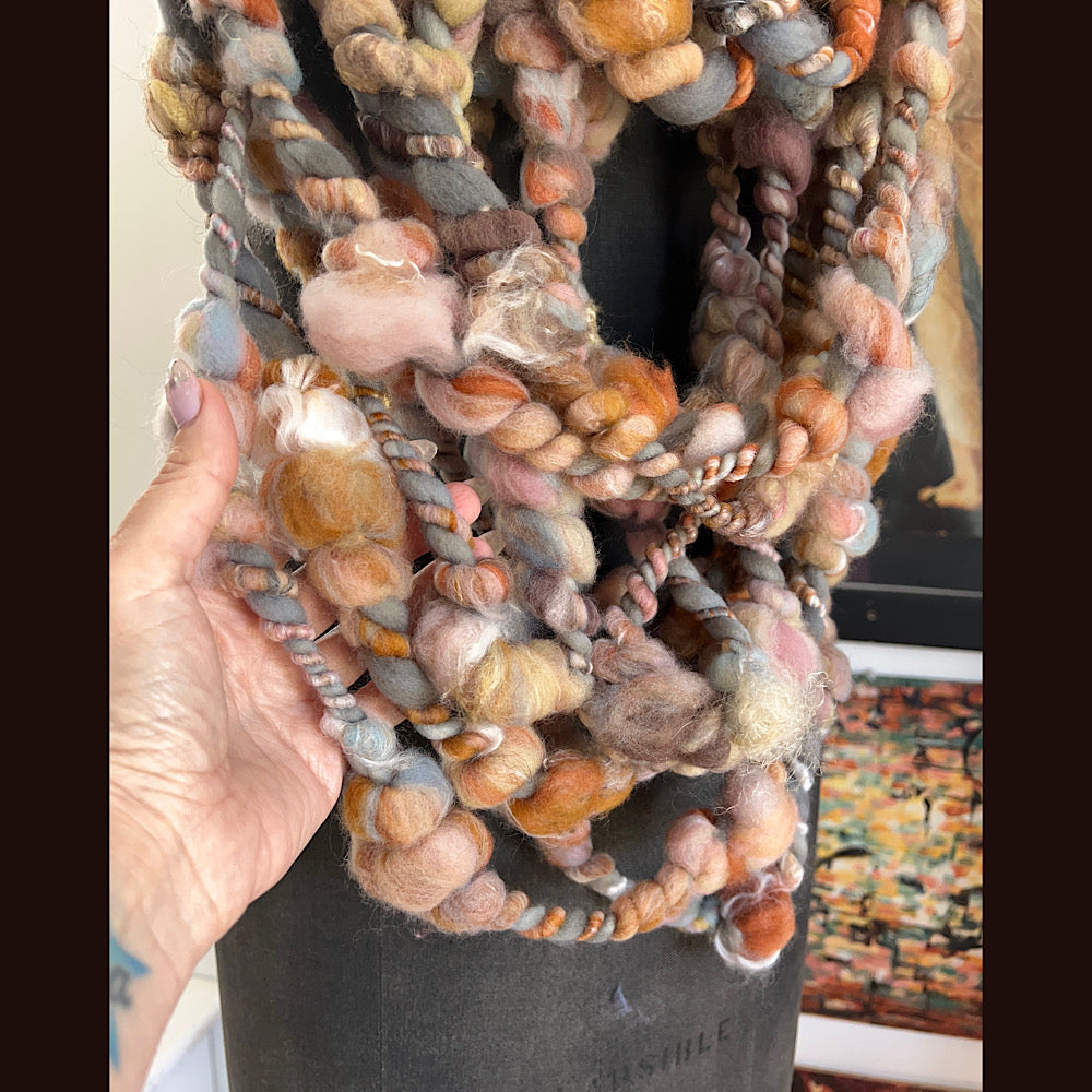 Jumbo spiral yarn for weaving