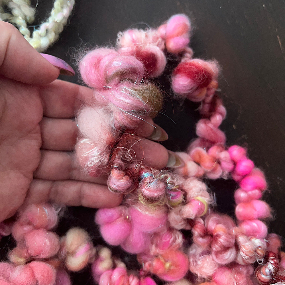 Assortment of art yarns for weaving and crafting