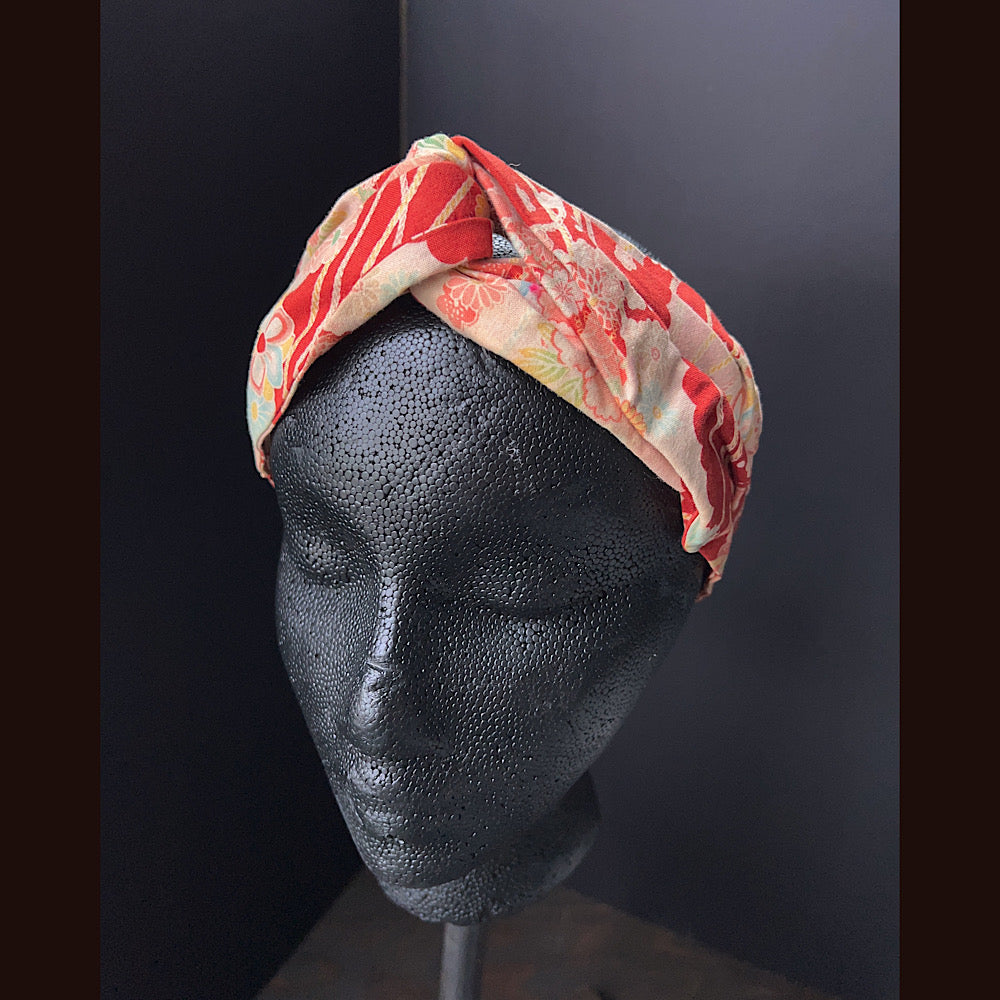 Recycled kimono headband size 22”