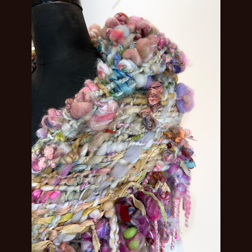 View from the shore / Woven Shawl / 82” X 35”