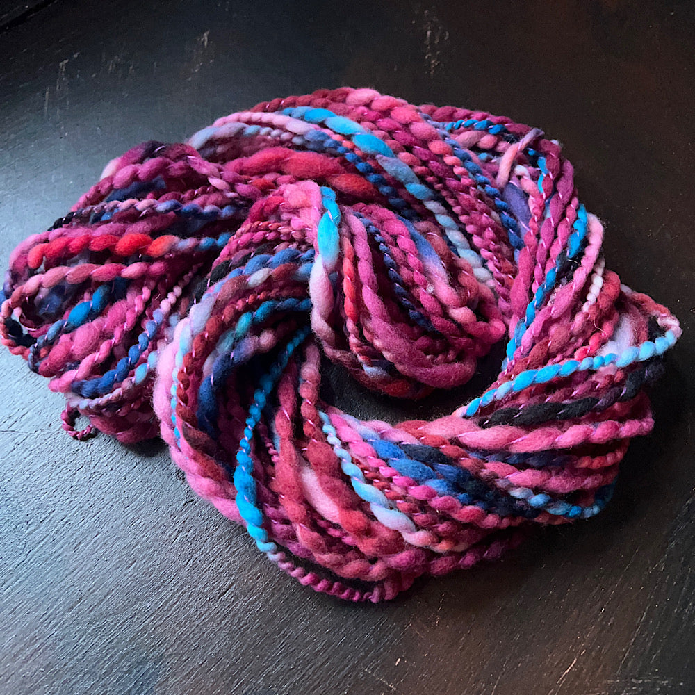 Spiral plied hand spun yarn 1.2 OZ