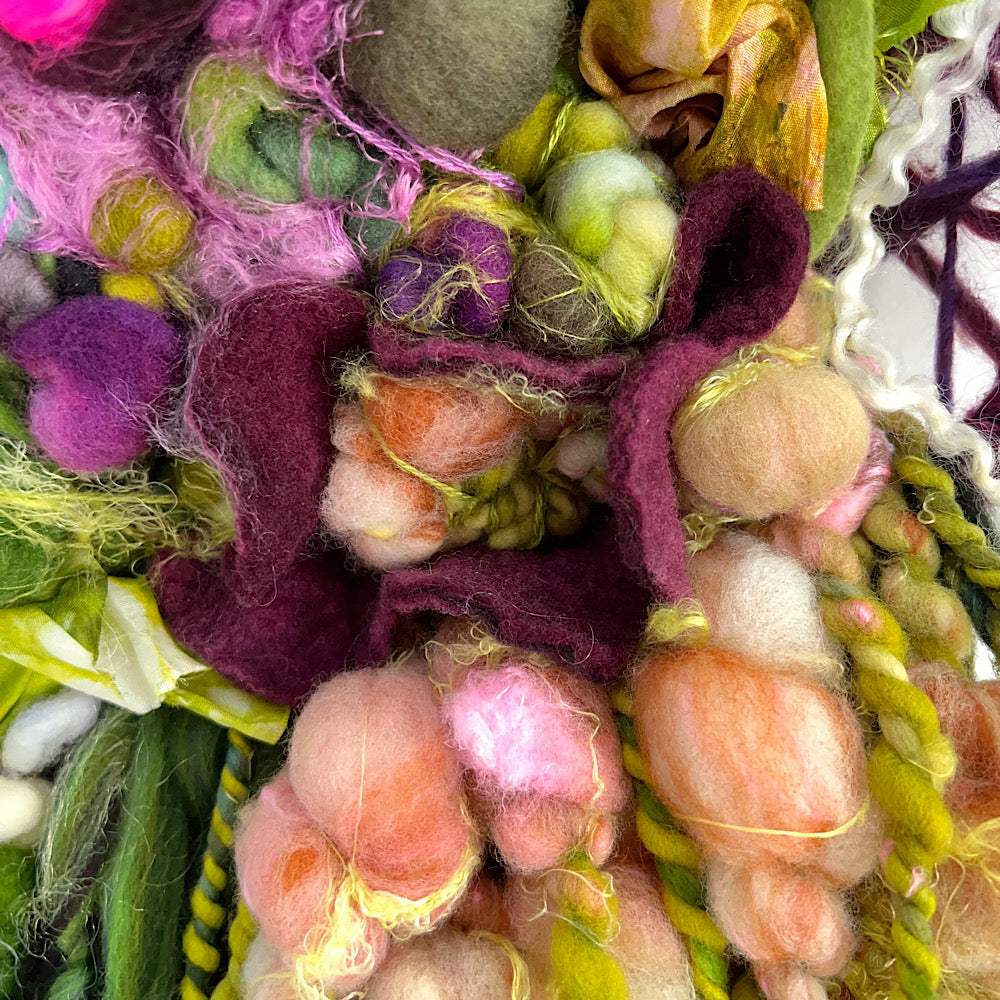 Floral woven tapestry wall decor