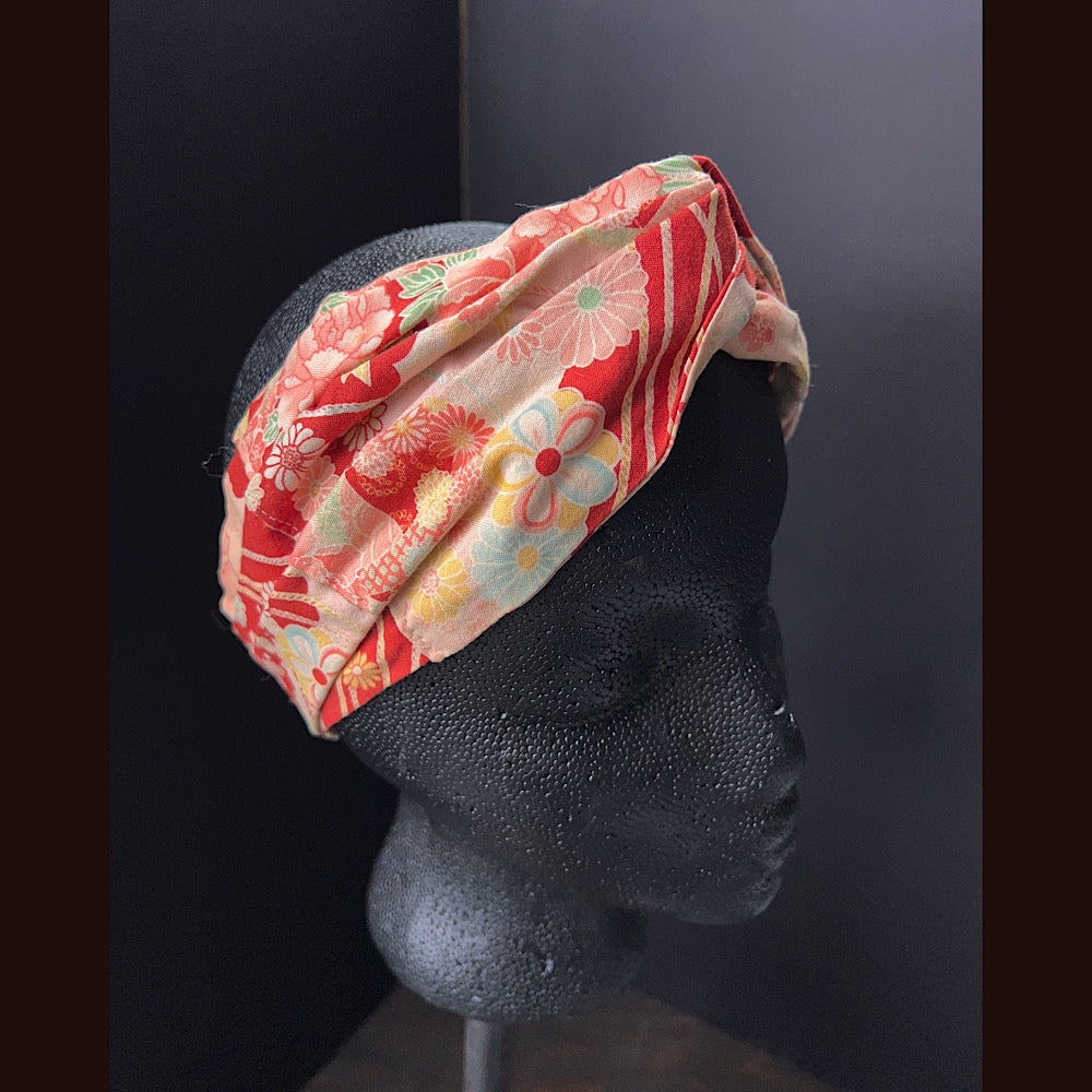 Recycled kimono headband size 22”