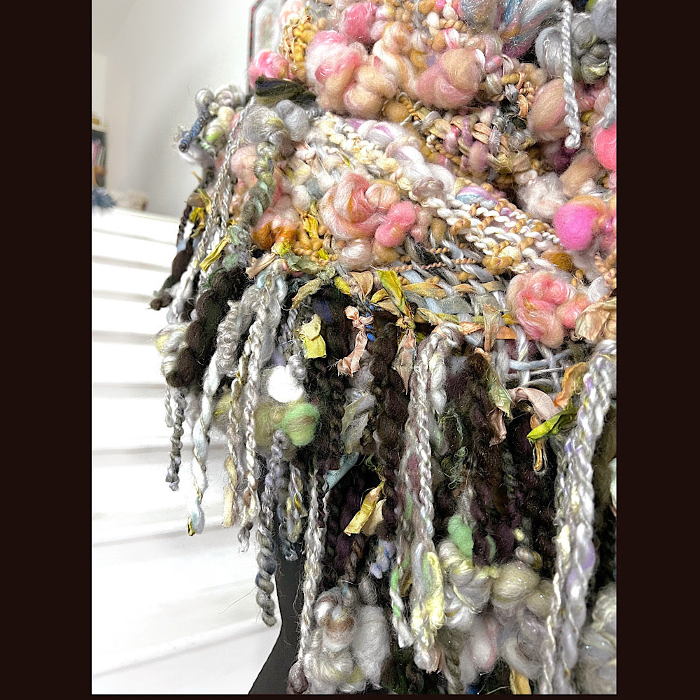 A day ending on the Nile / Woven Shawl / 82” X 35”