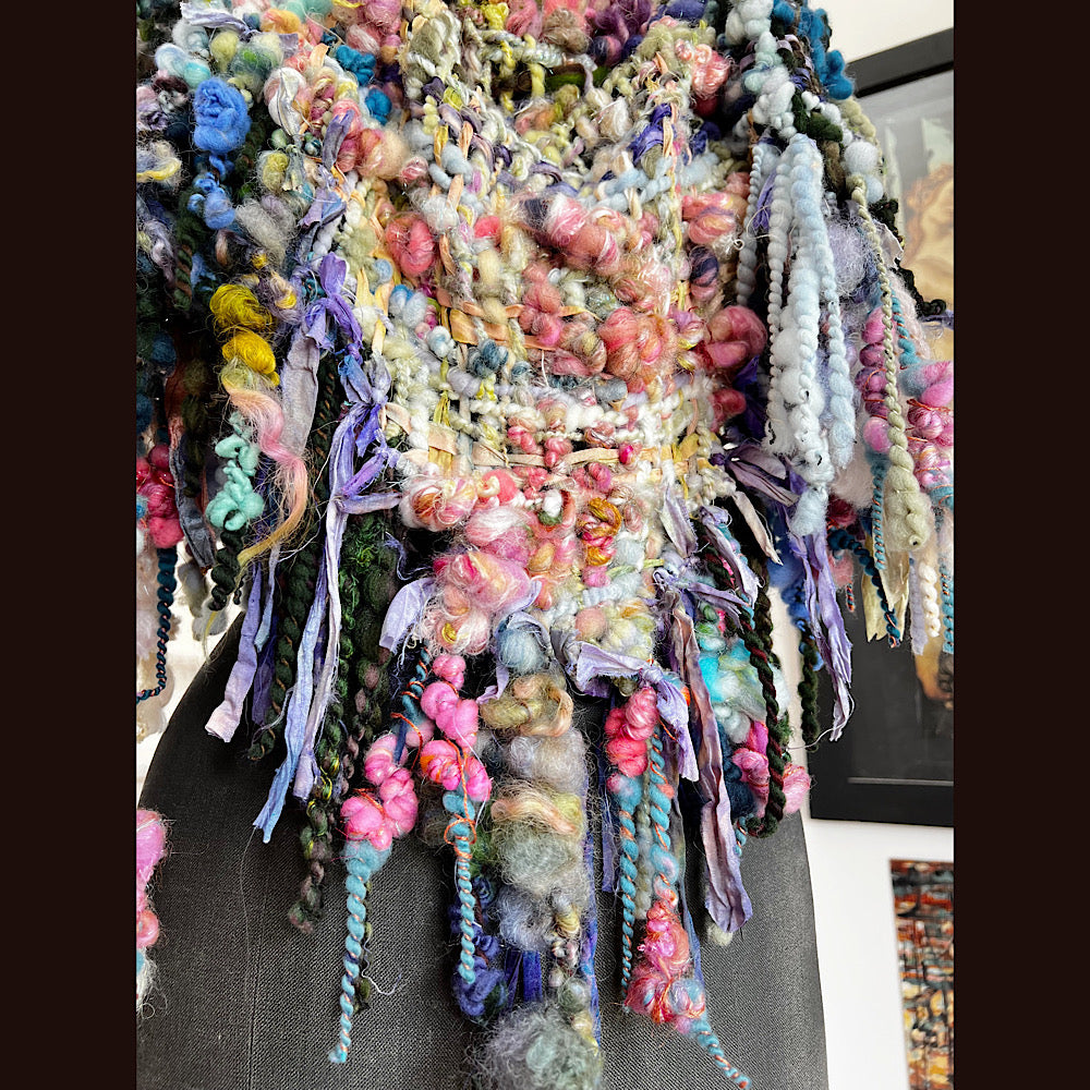 Underwater Shadows / Woven Shawl / 82” X 35”