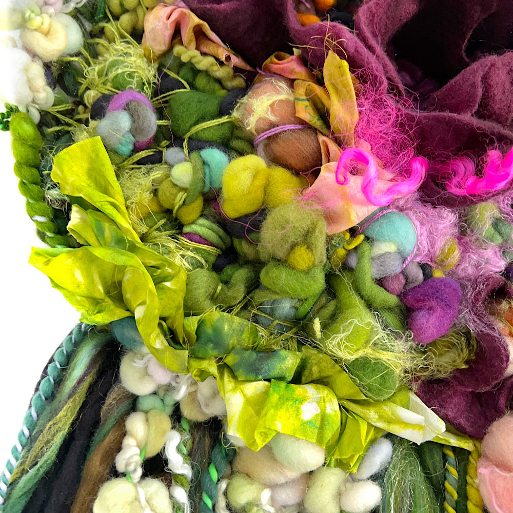 Floral woven tapestry wall decor