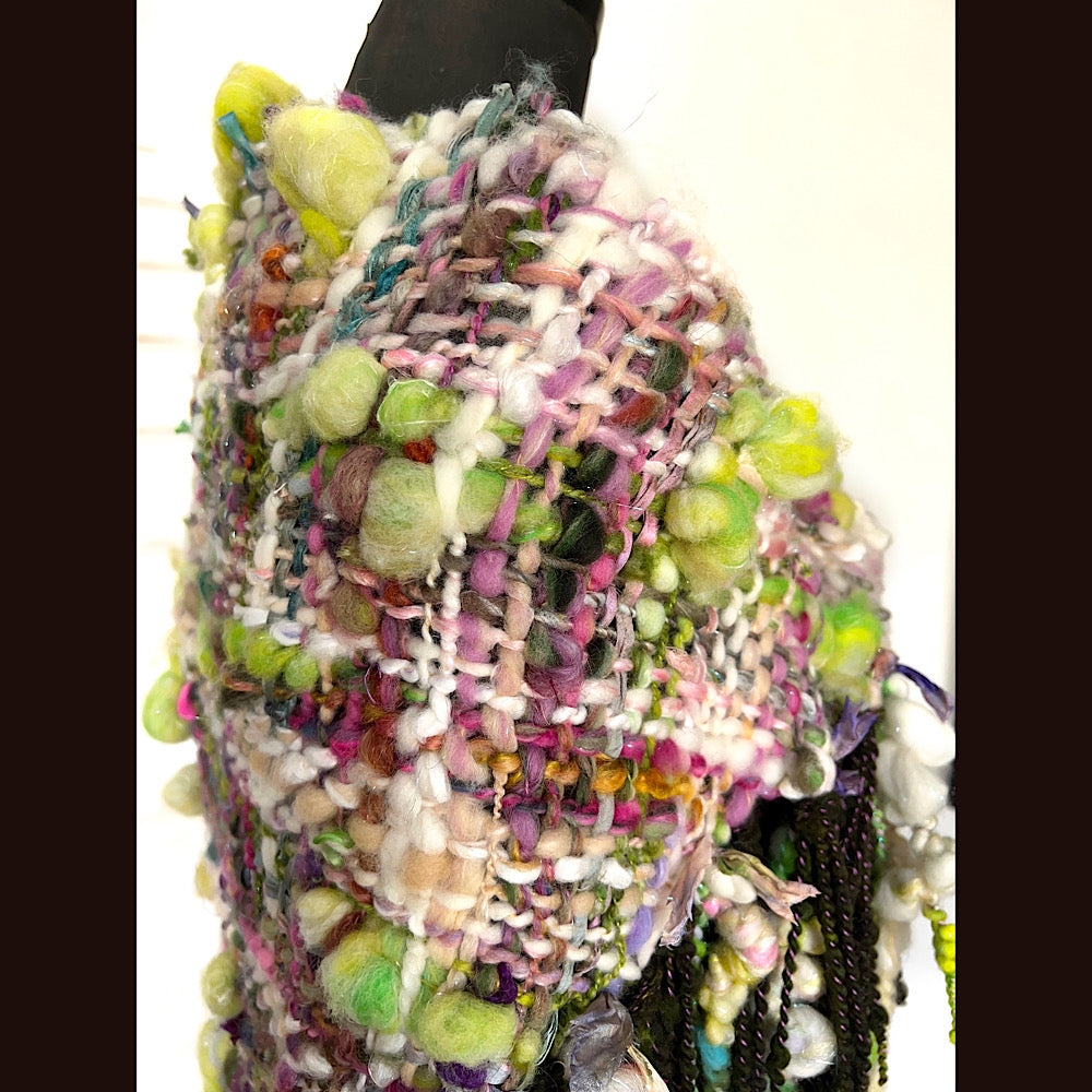 Fleur de mer (Sea Flower) / Woven Shawl / 54” X 30”