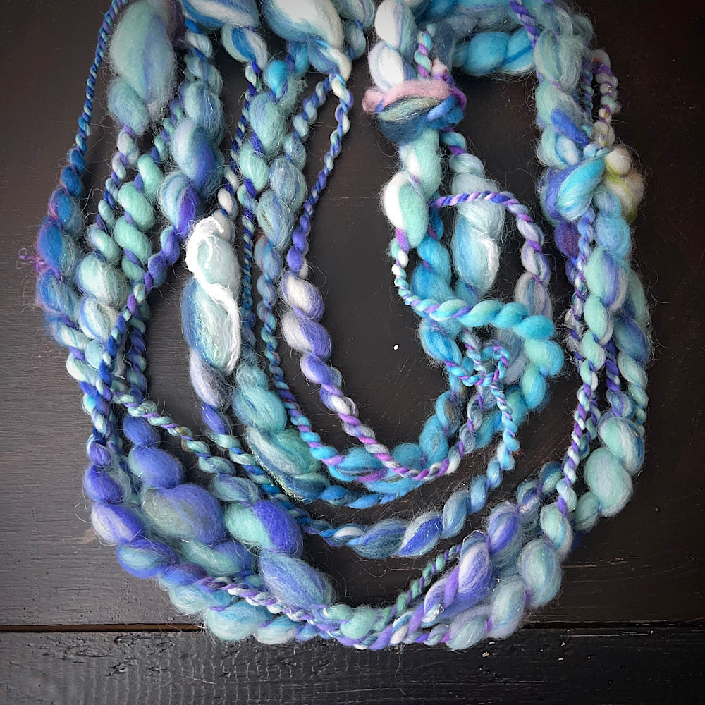 Thick and thin art yarn for weavers 5.4 yards