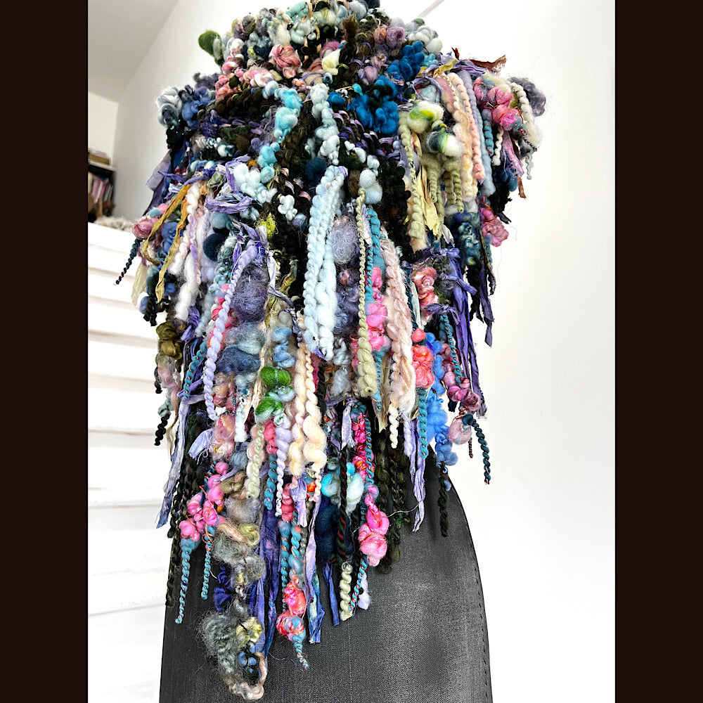 Underwater Shadows / Woven Shawl / 82” X 35”