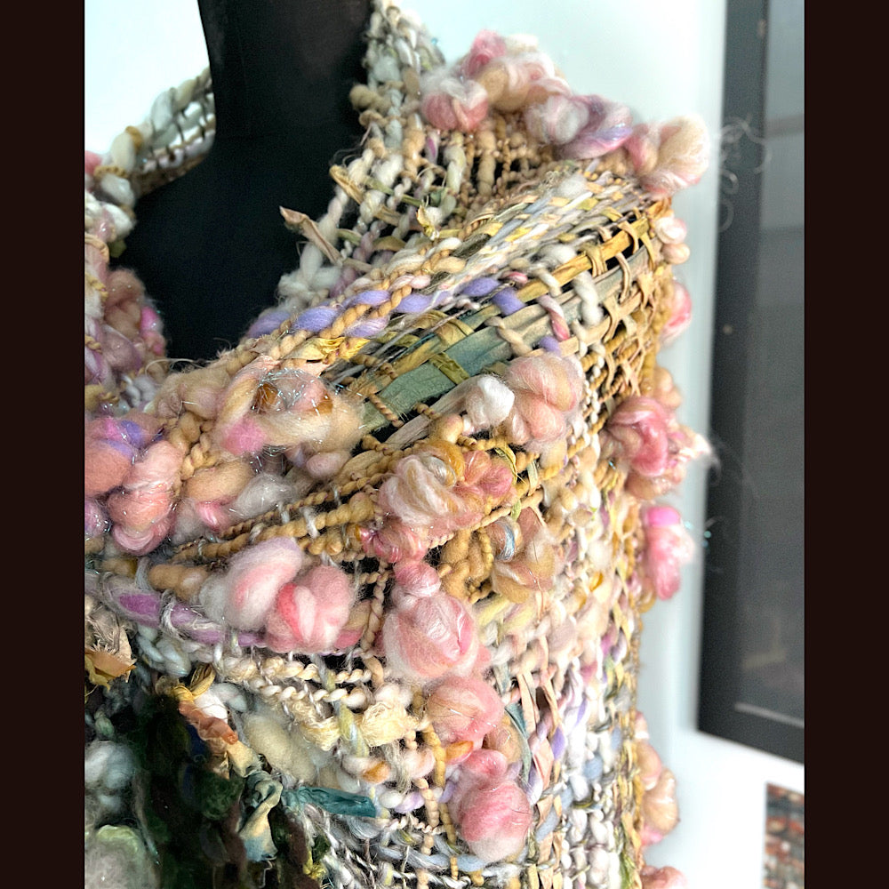 A day ending on the Nile / Woven Shawl / 82” X 35”