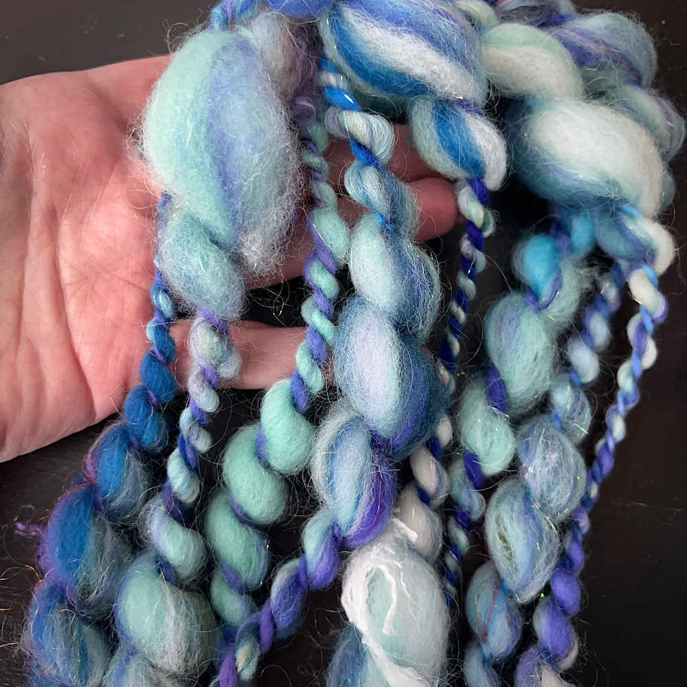 Thick and thin art yarn for weavers 5.4 yards