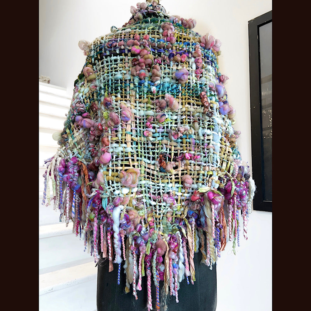 View from the shore / Woven Shawl / 82” X 35”