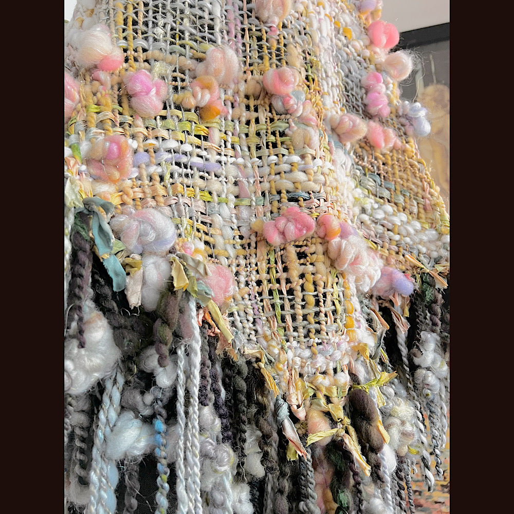 A day ending on the Nile / Woven Shawl / 82” X 35”