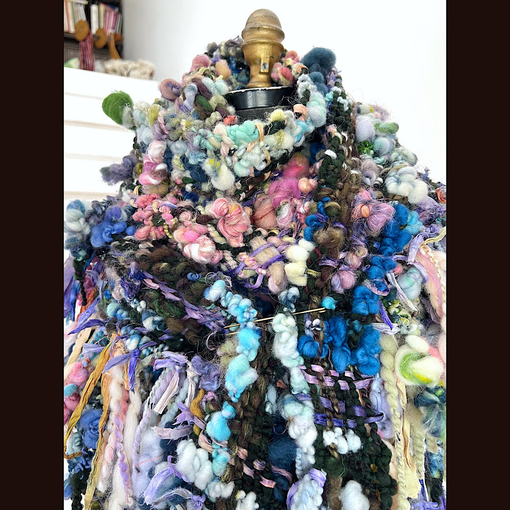 Underwater Shadows / Woven Shawl / 82” X 35”