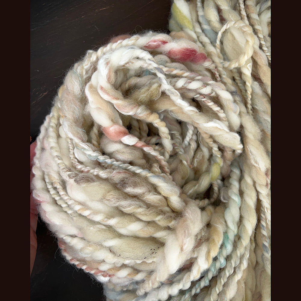 Large skein/ Art yarn for weaving and knitting 5.8 oz