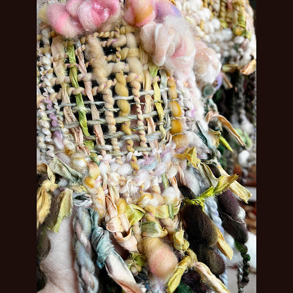 A day ending on the Nile / Woven Shawl / 82” X 35”