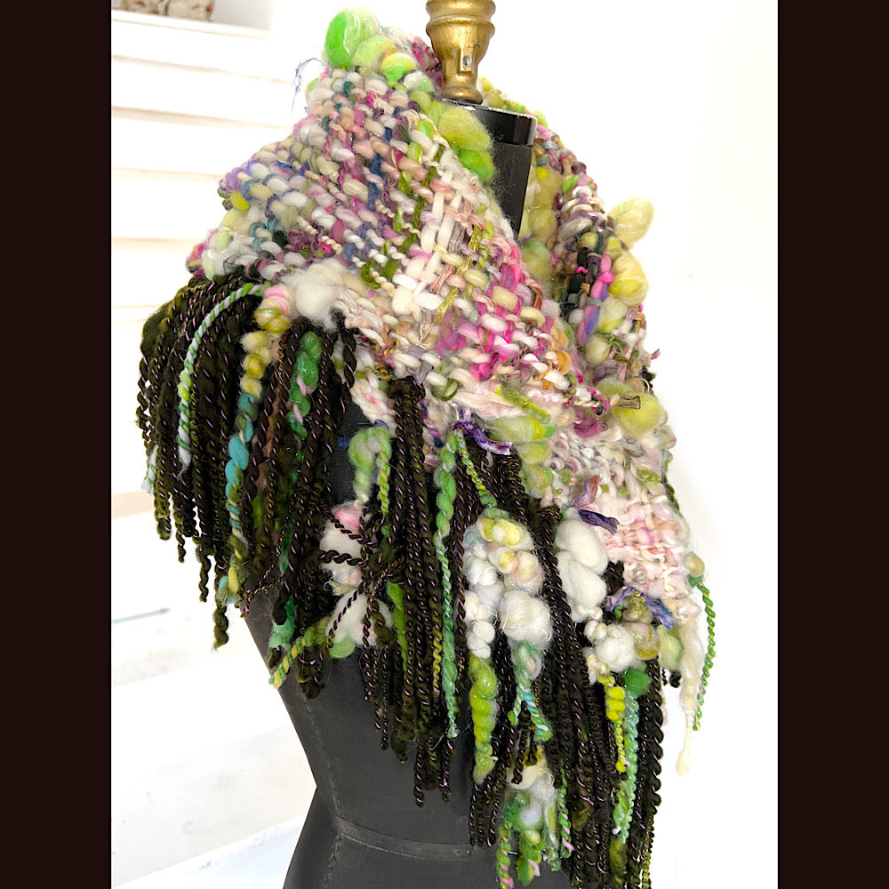 Fleur de mer (Sea Flower) / Woven Shawl / 54” X 30”