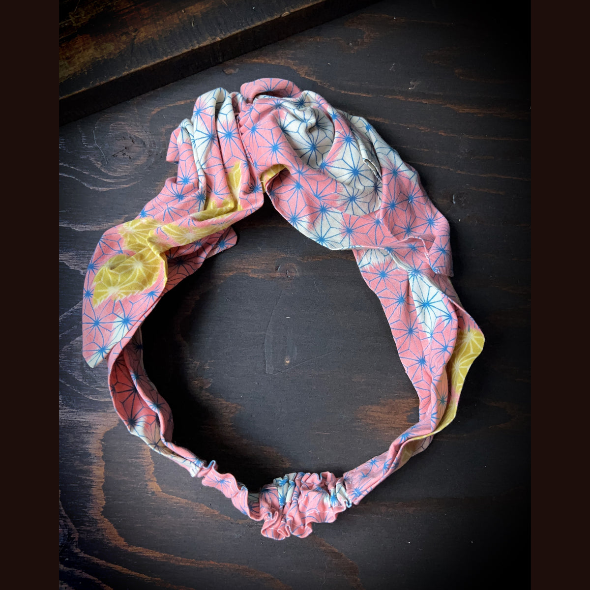 Recycled kimono headband size 23”