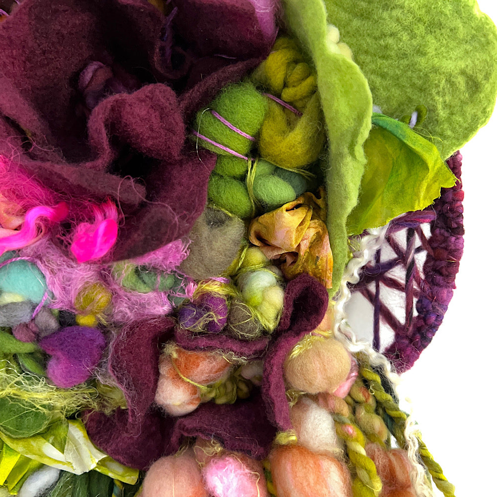 Floral woven tapestry wall decor