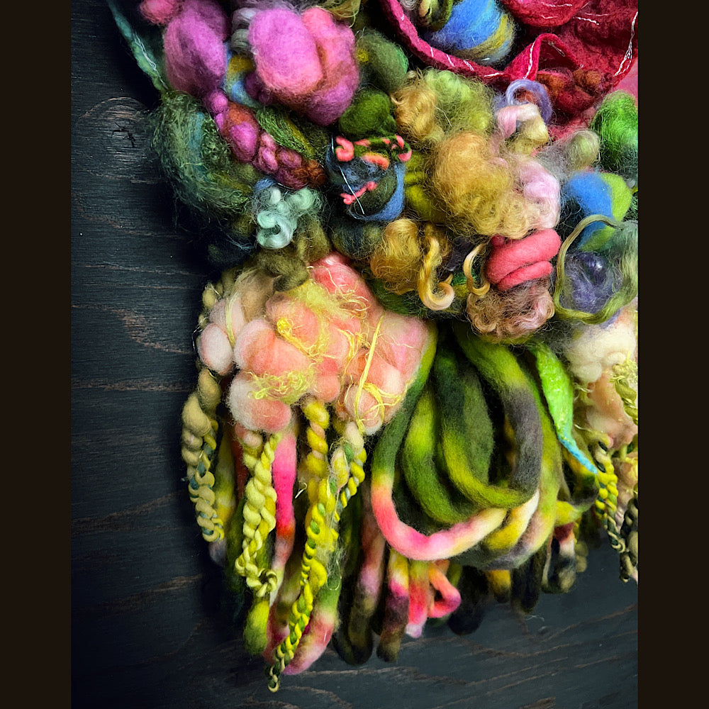 Floral woven tapestry wall decor 11” X 18”