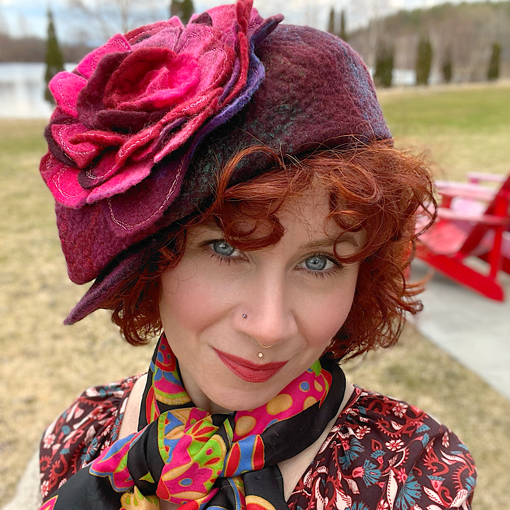 Felted newsboy hat size 23.5”