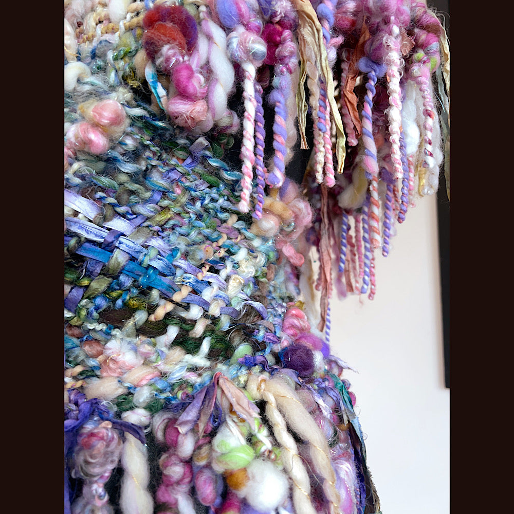 View from the shore / Woven Shawl / 82” X 35”