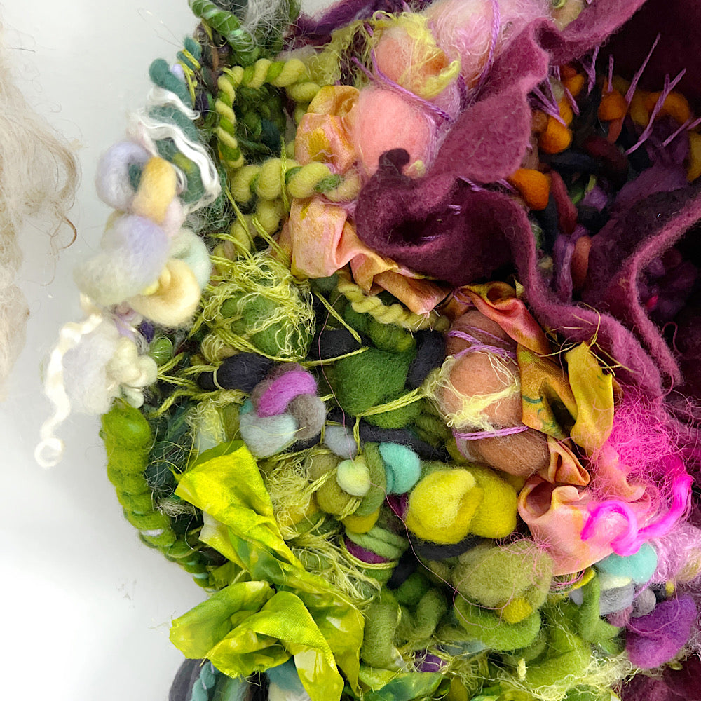 Floral woven tapestry wall decor