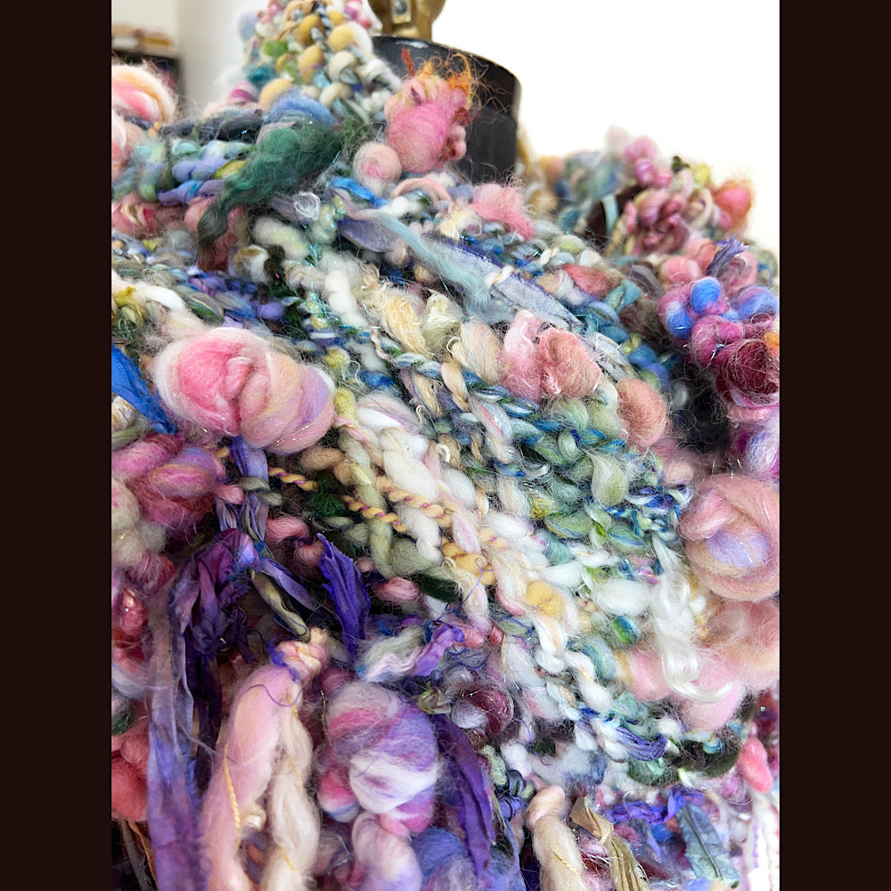 View from the shore / Woven Shawl / 82” X 35”