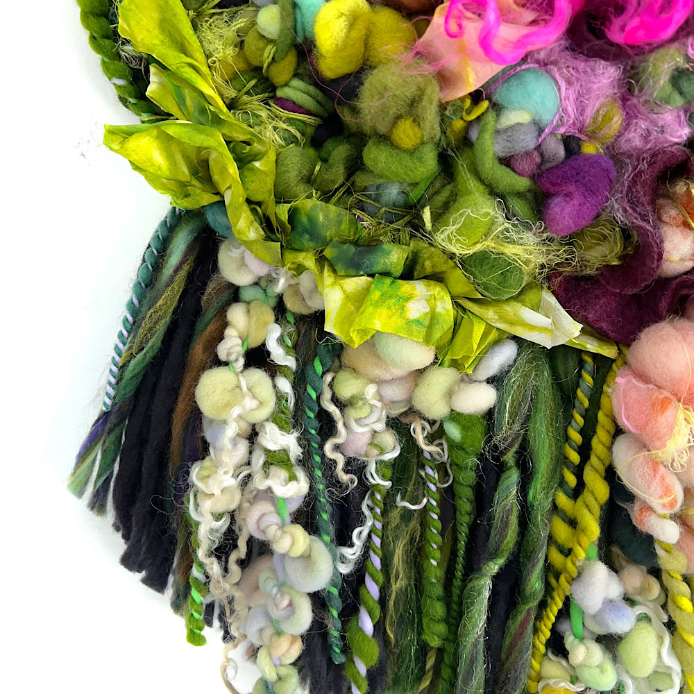 Floral woven tapestry wall decor