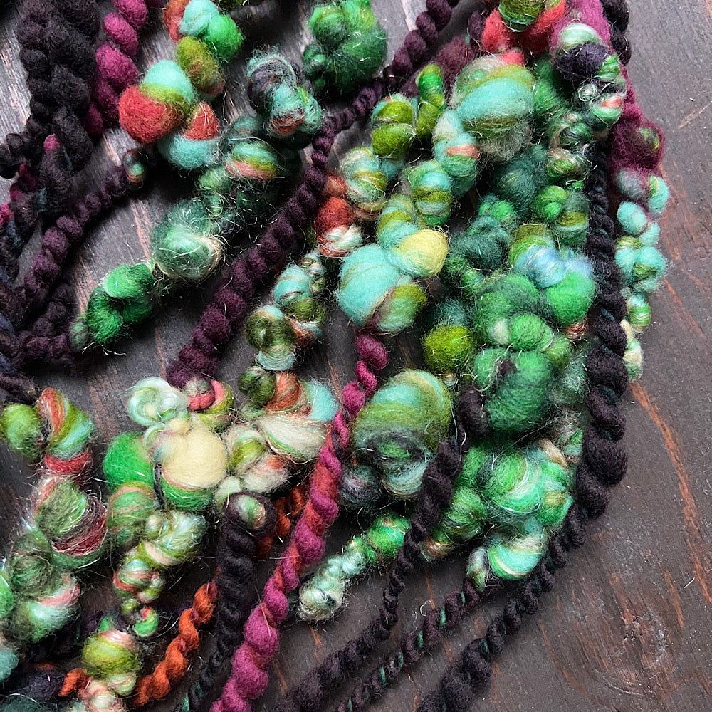 Woodland art yarn set for weaving