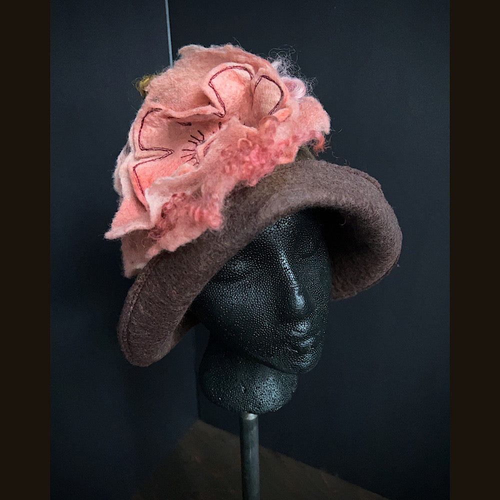 Felted flapper’s hat- 23.5”
