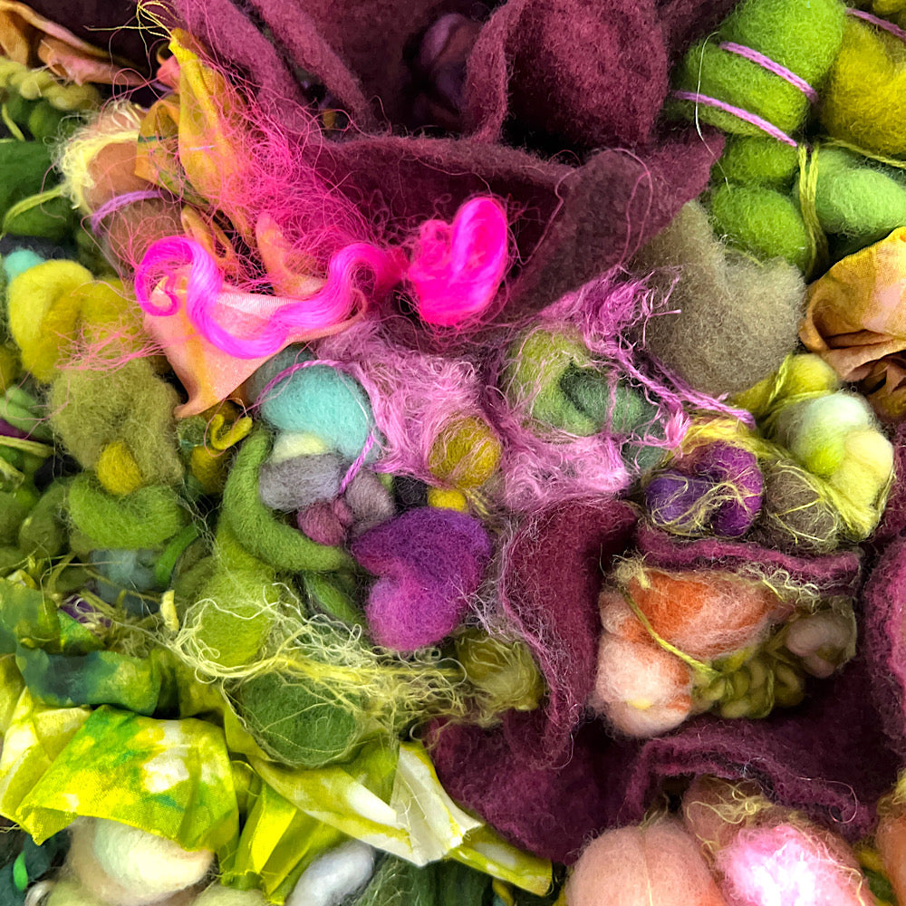 Floral woven tapestry wall decor