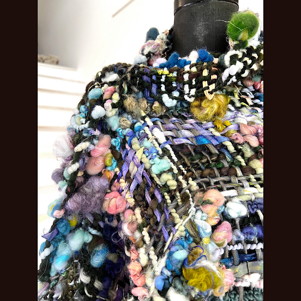 Underwater Shadows / Woven Shawl / 82” X 35”