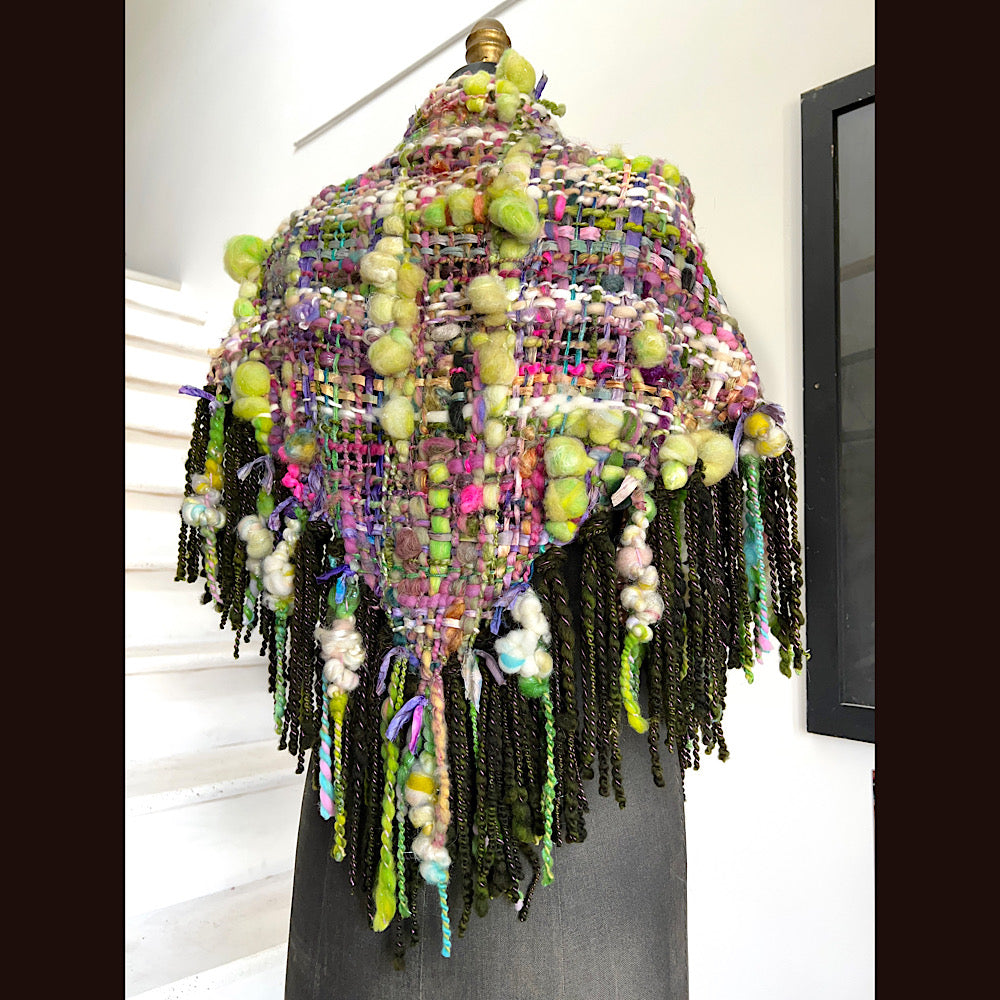 Fleur de mer (Sea Flower) / Woven Shawl / 54” X 30”