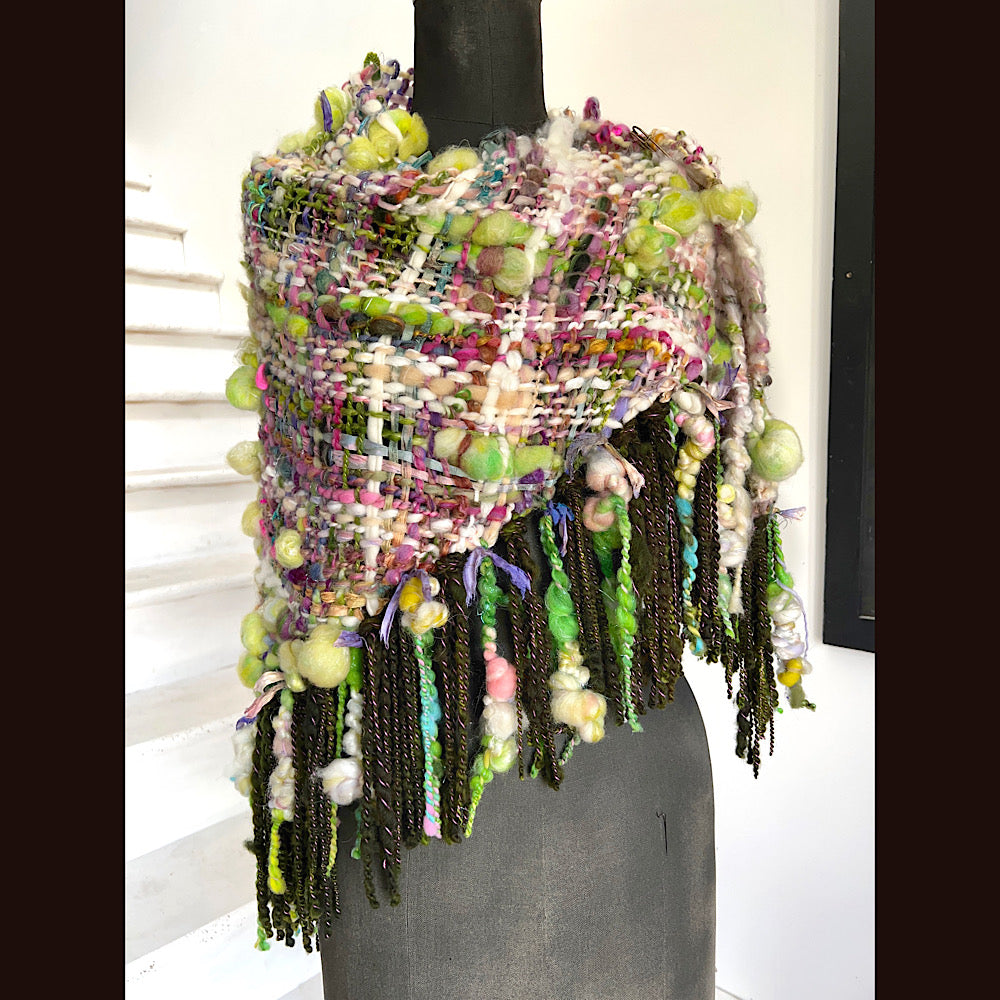 Fleur de mer (Sea Flower) / Woven Shawl / 54” X 30”