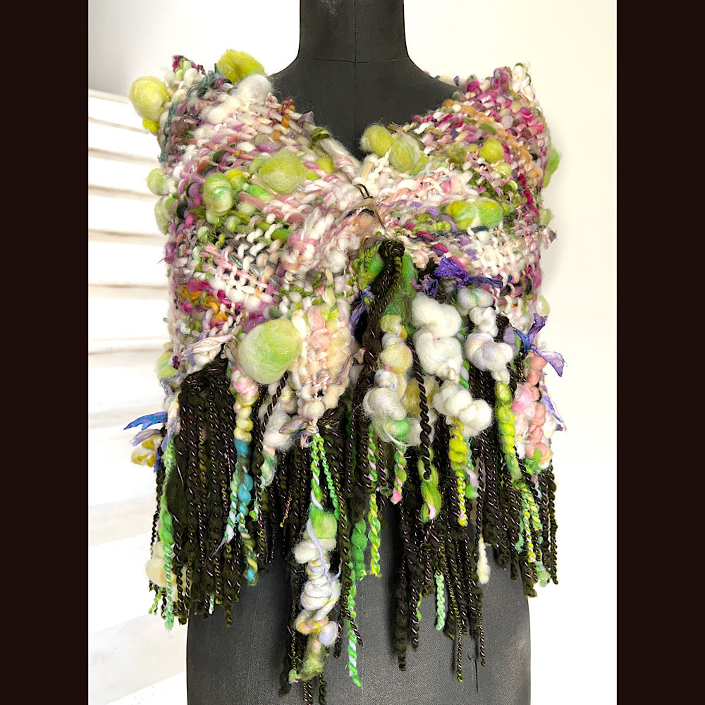 Fleur de mer (Sea Flower) / Woven Shawl / 54” X 30”