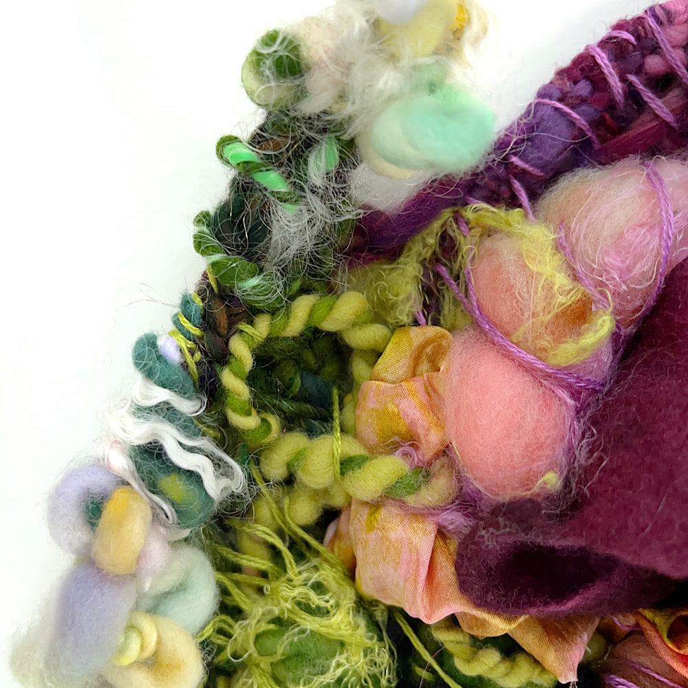 Floral woven tapestry wall decor