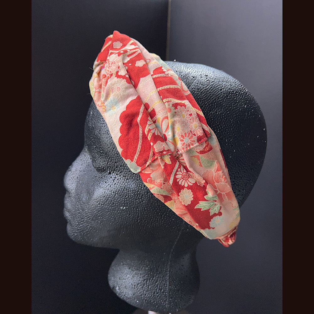 Recycled kimono headband size 22”