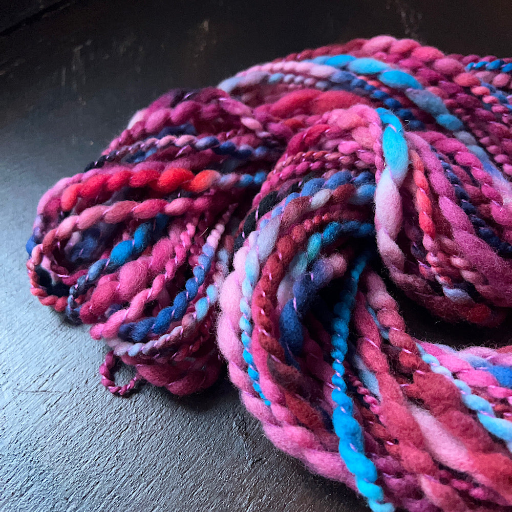 Spiral plied hand spun yarn 1.2 OZ