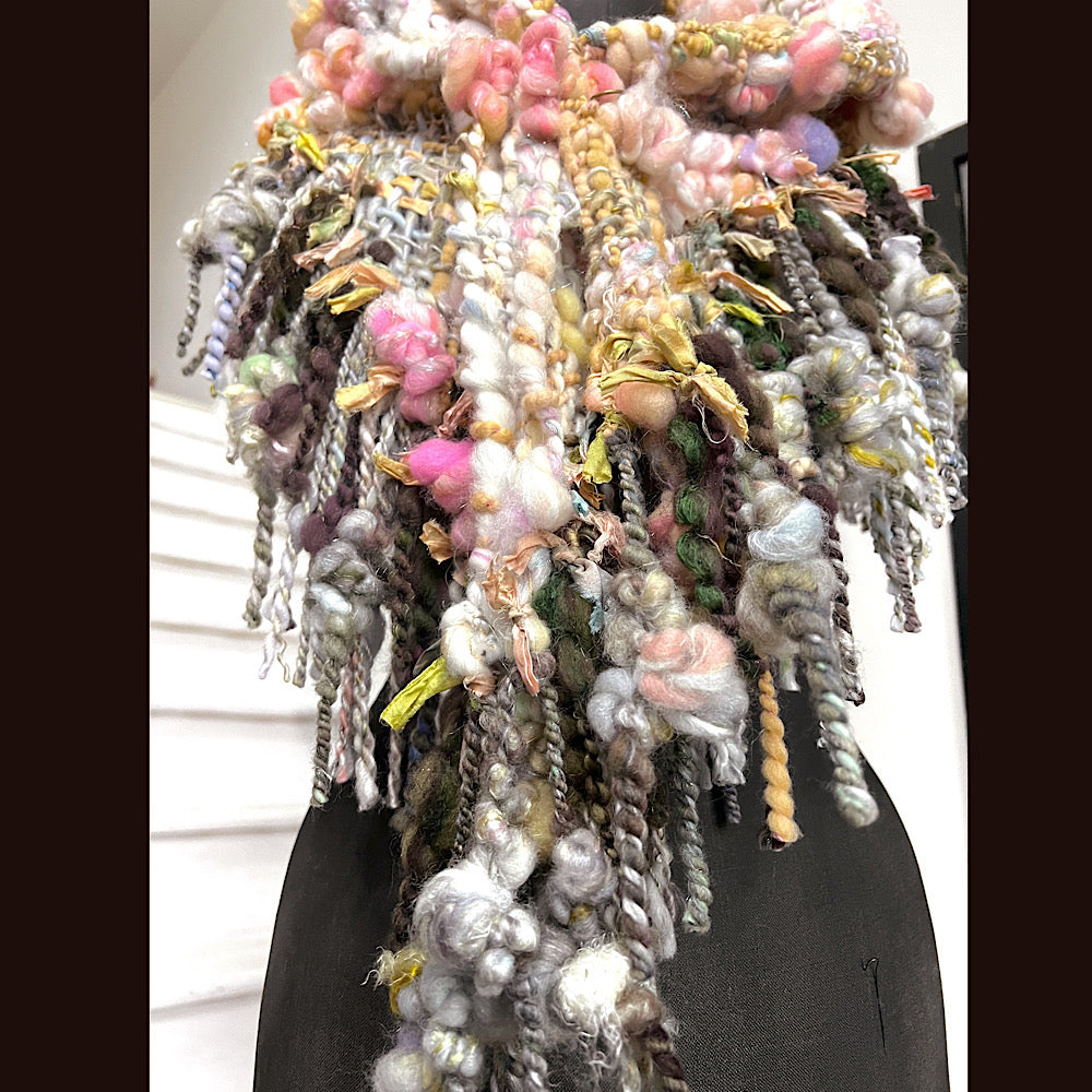 A day ending on the Nile / Woven Shawl / 82” X 35”